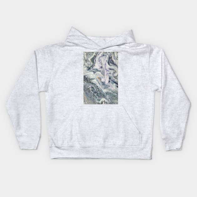 Stone Marble Rock Swirl Pattern Kids Hoodie by ernstc